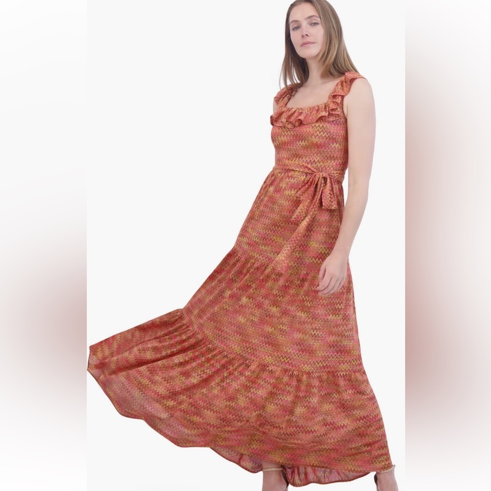 Eliza J Chevron Striped Maxi Dress